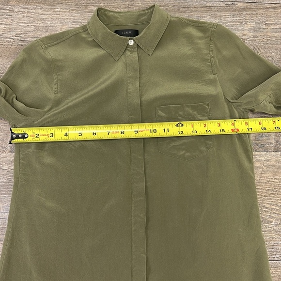 J. Crew Long Sleeve Silk Button Down Blouse Size 0 - Picture 8 of 12